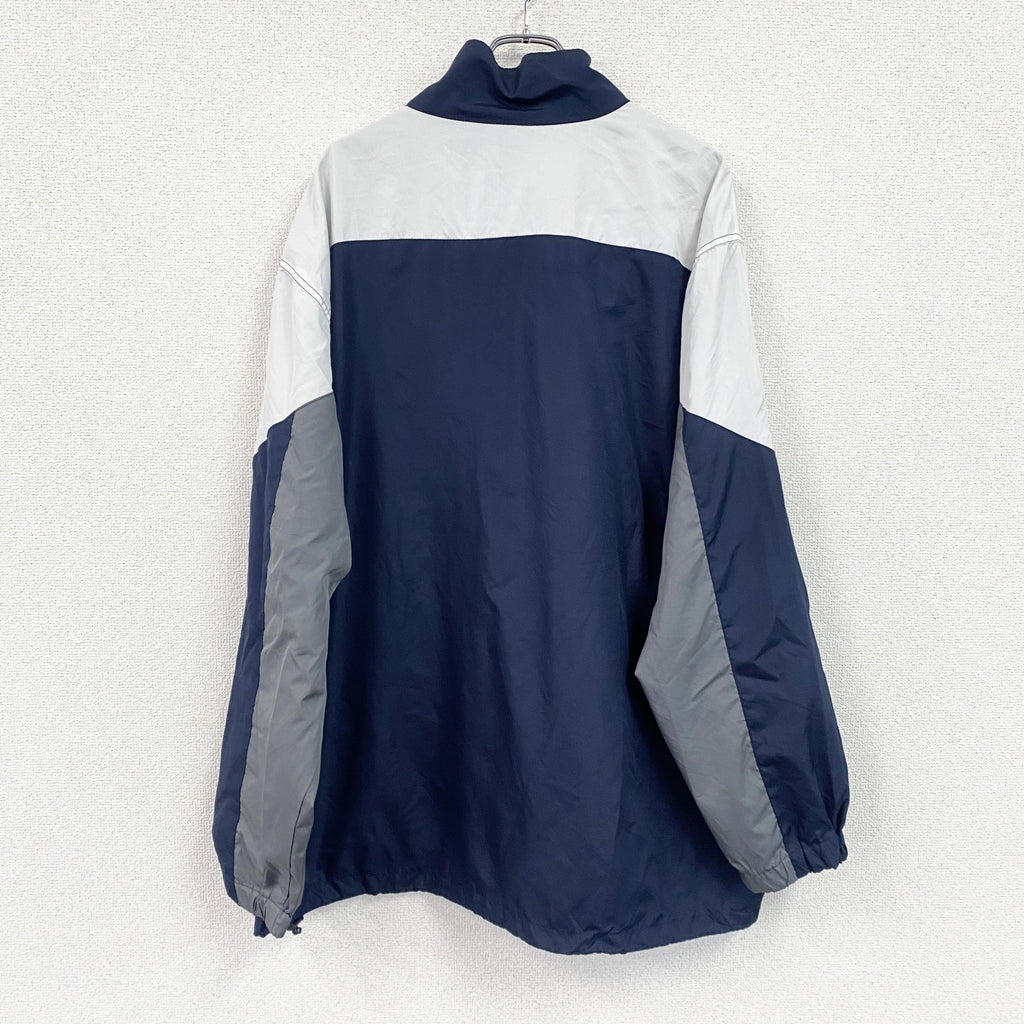 Dunbrooke　ダンブルック　フルジップジャケット　ワッペン　ワンポイント　紺　ネイビー　2XLサイズ　古着