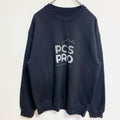 PCSPRO　スウェット/トレーナー　企業ロゴ　3連プリント　英字プリント　黒　ブラック　古着