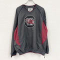 COLOSSEUM ATHLETICS　プルオーバージャケット　Vネック　カレッジロゴ　ワッペン　灰色　グレー　XLサイズ　古着