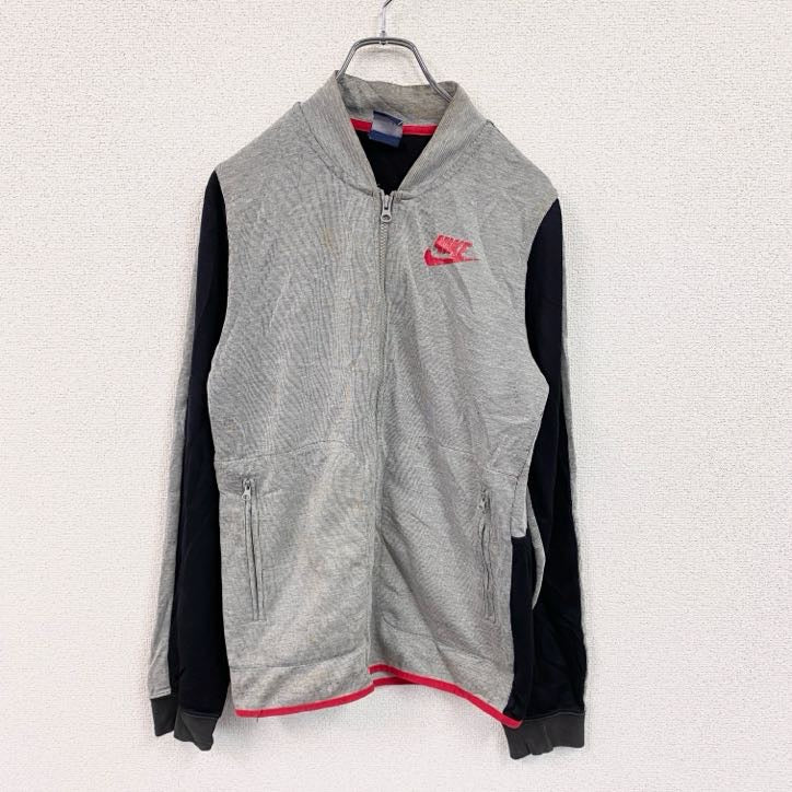 NIKE　ナイキ　フルジップジャケット　バイカラー　灰色　黒　グレー　ブラック　Ｍサイズ　