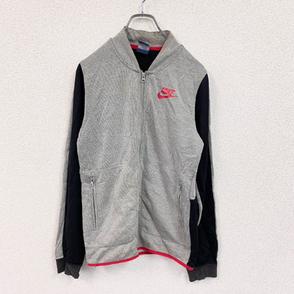 NIKE　ナイキ　フルジップジャケット　バイカラー　灰色　黒　グレー　ブラック　Ｍサイズ　