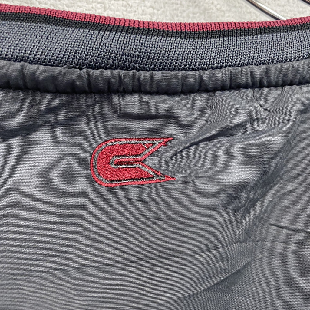 COLOSSEUM ATHLETICS　プルオーバージャケット　Vネック　カレッジロゴ　ワッペン　灰色　グレー　XLサイズ　古着