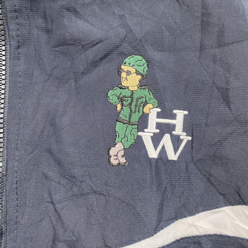 90s　Holloway　ホロウェイ　フルジップジャケット　刺繍ロゴ　ヴィンテージ　紺　ネイビー　Sサイズ　古着