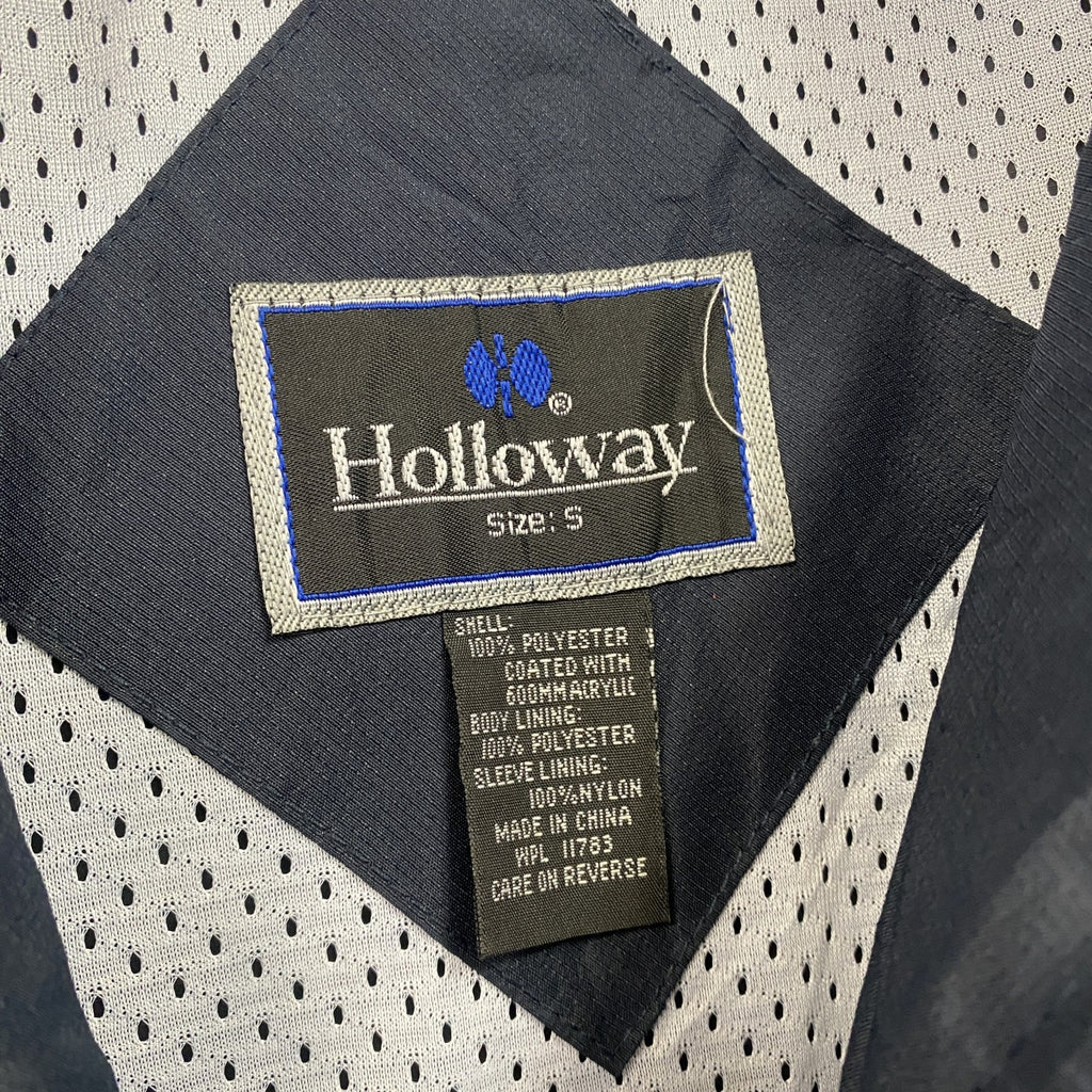 90s　Holloway　ホロウェイ　フルジップジャケット　刺繍ロゴ　ヴィンテージ　紺　ネイビー　Sサイズ　古着