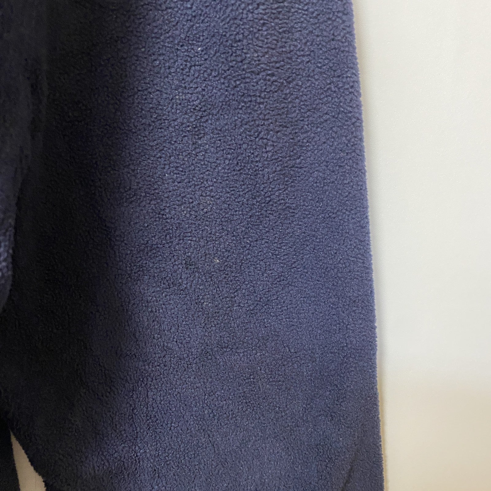 NAUTICA ノーティカ　長袖ジップアップフリースジャケット　ワンポイント刺繍　ハイネック　ネイビー　紺　XSサイズ　古着
