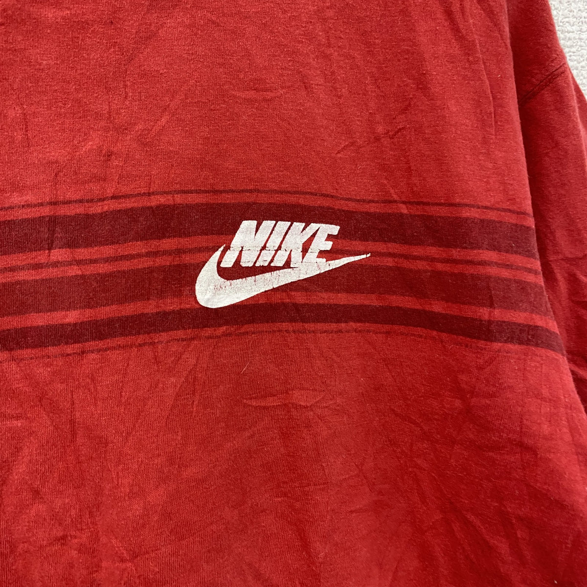 00s　NIKE　ナイキ　半袖Tシャツ　ワンポイント　ヴィンテージ　赤　レッド　Mサイズ　