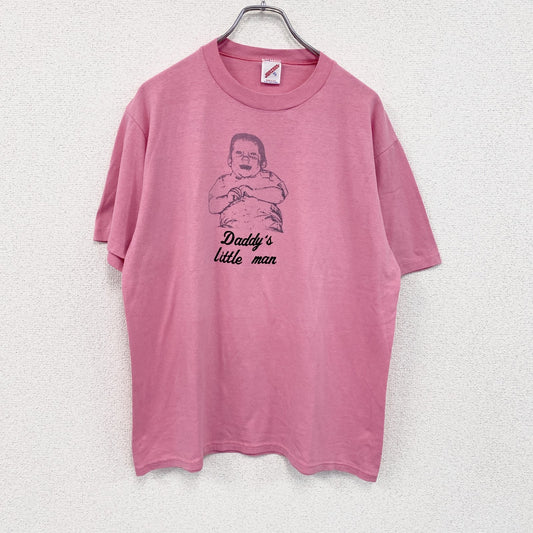 80s　JERZEES　ジャージーズ　半袖プリントTシャツ　ヴィンテージ　シングルステッチ　ピンク　XLサイズ
