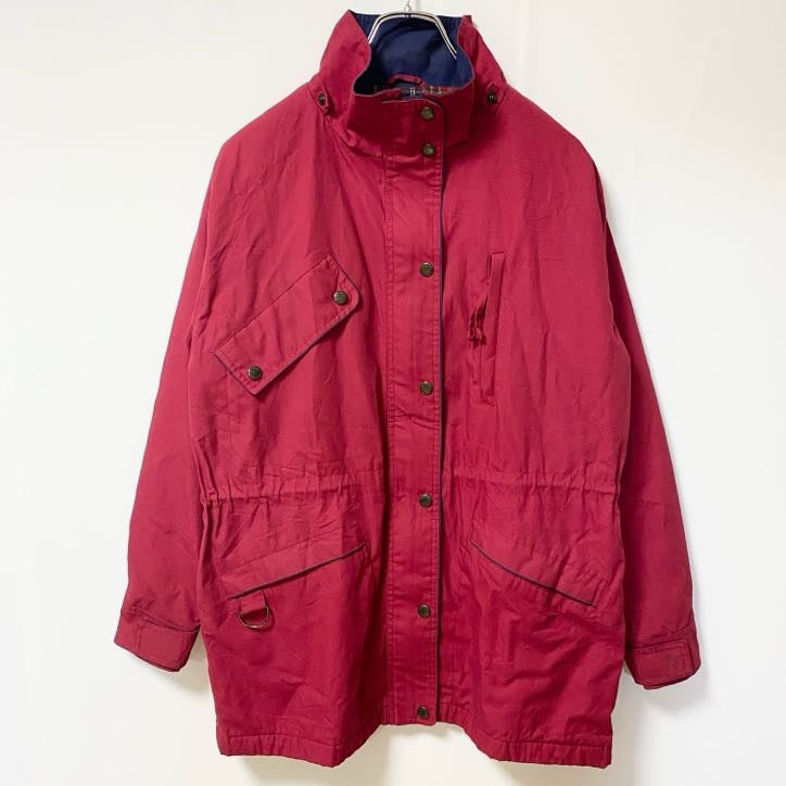 古着 used　CABIN CREEK　キャビンクリーク　長袖ハイネックブルゾン　ビックシルエット　赤　レッド　秋冬服