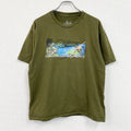 Board Man　半袖プリントTシャツ　surf　サーフィン　サーファー　カーキ　Lサイズ　古着