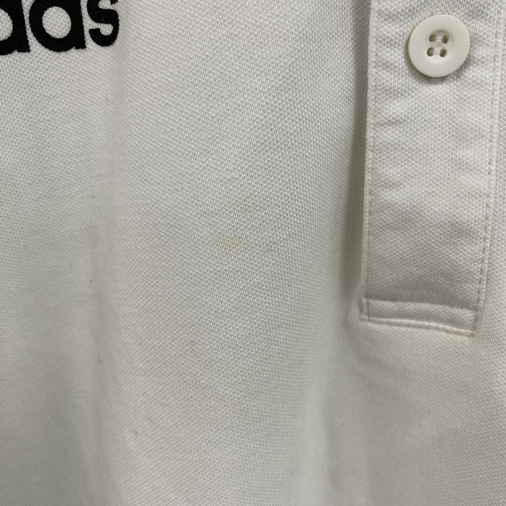 adidas　アディダス　半袖ポロシャツ　白　ホワイト　Oサイズ　古着