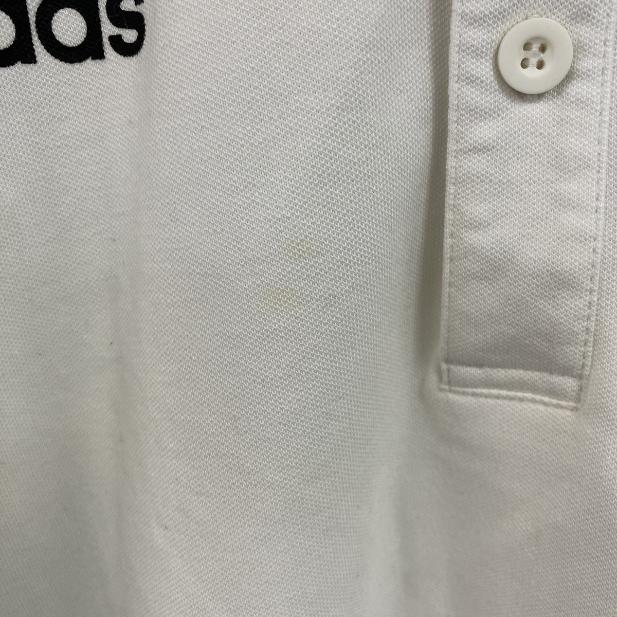 adidas　アディダス　半袖ポロシャツ　白　ホワイト　Oサイズ　古着