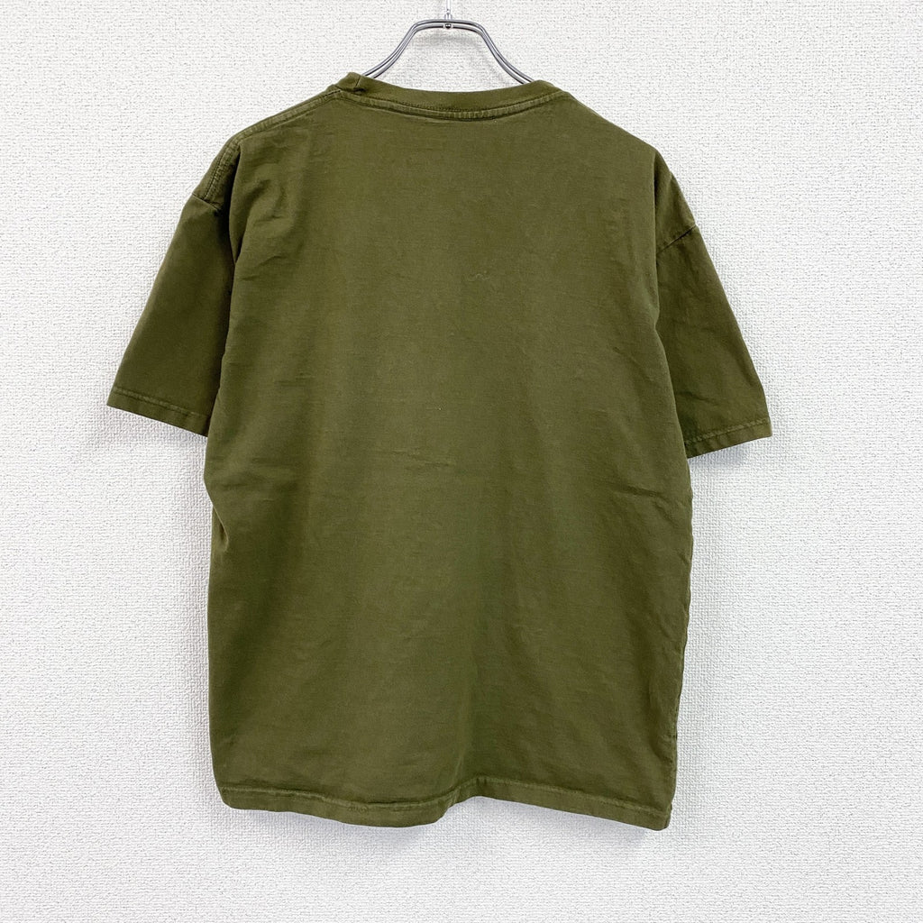 Board Man　半袖プリントTシャツ　surf　サーフィン　サーファー　カーキ　Lサイズ　古着