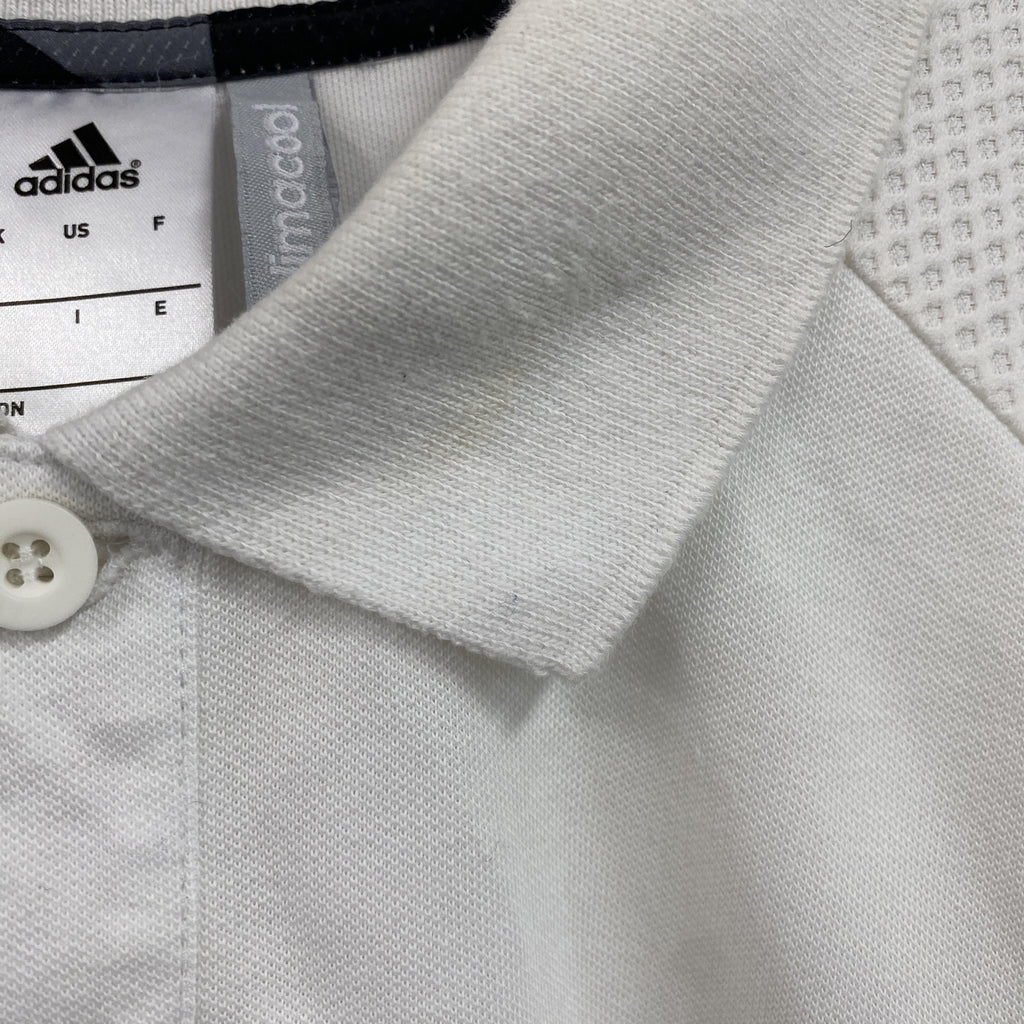 adidas　アディダス　半袖ポロシャツ　白　ホワイト　Oサイズ　古着