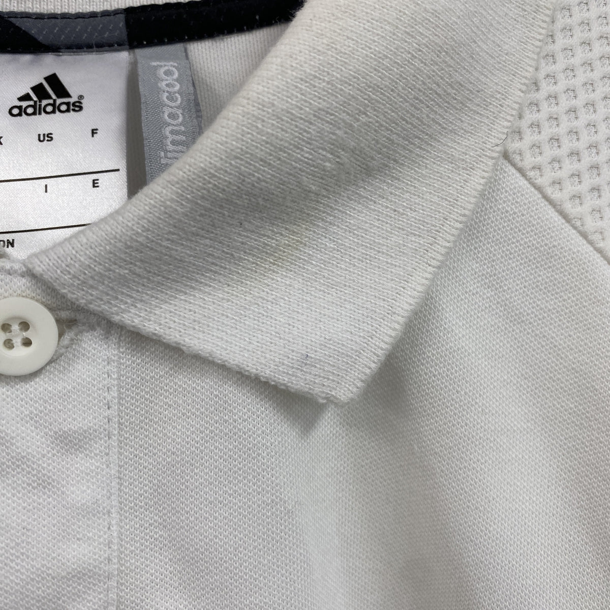adidas　アディダス　半袖ポロシャツ　白　ホワイト　Oサイズ　古着
