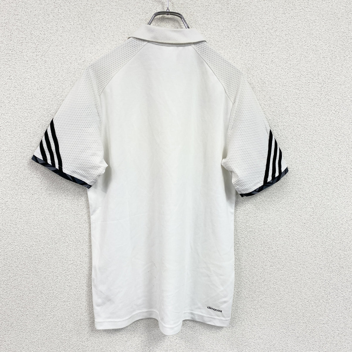 adidas　アディダス　半袖ポロシャツ　白　ホワイト　Oサイズ　古着