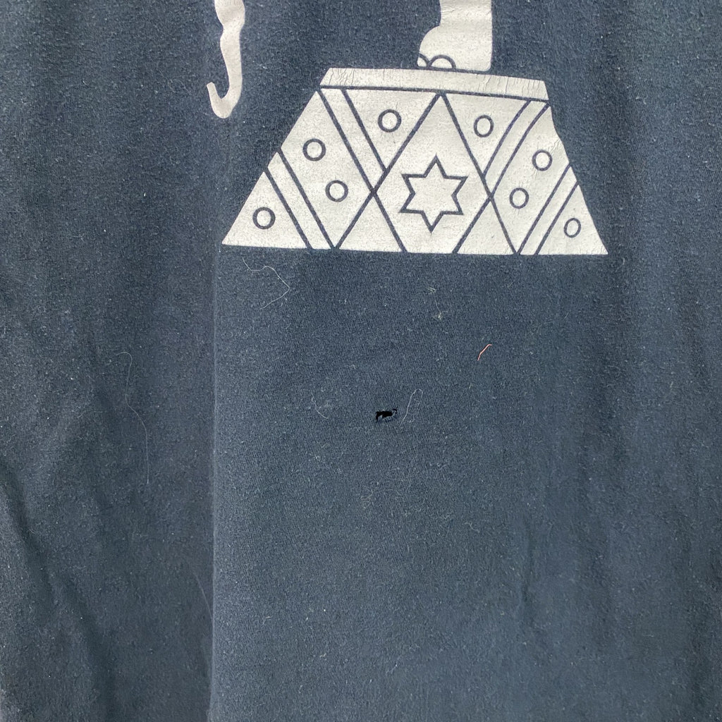 GILDAN　ギルダン　半袖プリントアニマルTシャツ　サーカス　像　黒　ブラック　Mサイズ　古着