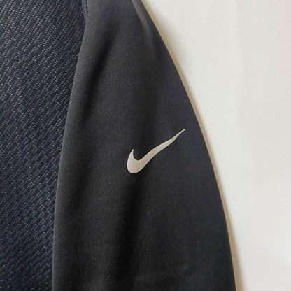 古着 used　NIKEGOLF ナイキゴルフ　長袖ハーフジップトレーニングウェア　裏フリース　ワンポイントプリント　黒　Mサイズ