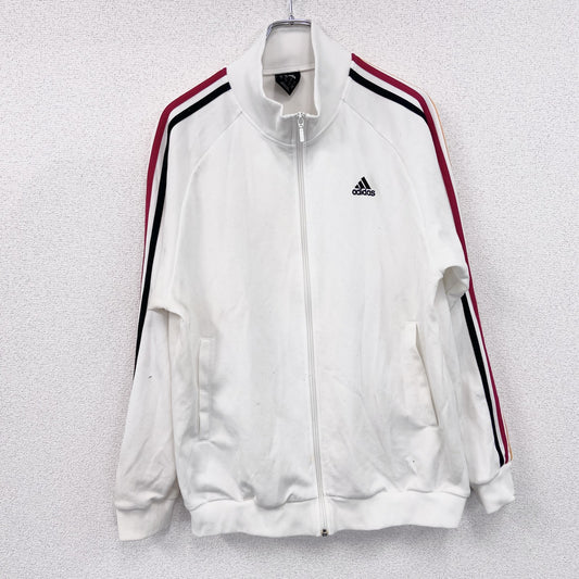 00s　adidas　アディダス　トラックジャケット/ジャージ　パフォーマンスロゴ　白　ホワイト　Mサイズ