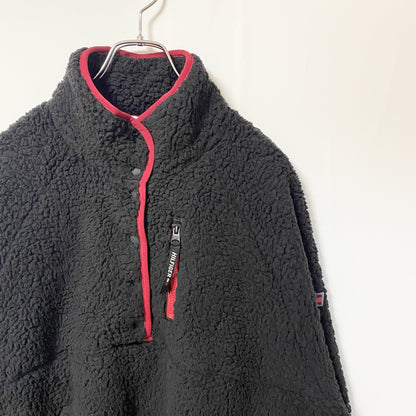 古着 used　TOMMY HILFIGER トミーヒルフィガー　長袖ハーフジップフリースジャケット　プルオーバー　黒　XLサイズ