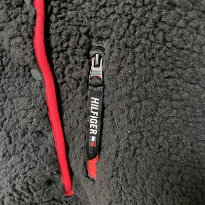 古着 used　TOMMY HILFIGER トミーヒルフィガー　長袖ハーフジップフリースジャケット　プルオーバー　黒　XLサイズ