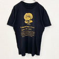 ORGANO　半袖デザインプリントTシャツ　レイシ　キノコ　6連プリント　クルーネック　黒　ブラック　古着