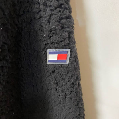 古着 used　TOMMY HILFIGER トミーヒルフィガー　長袖ハーフジップフリースジャケット　プルオーバー　黒　XLサイズ