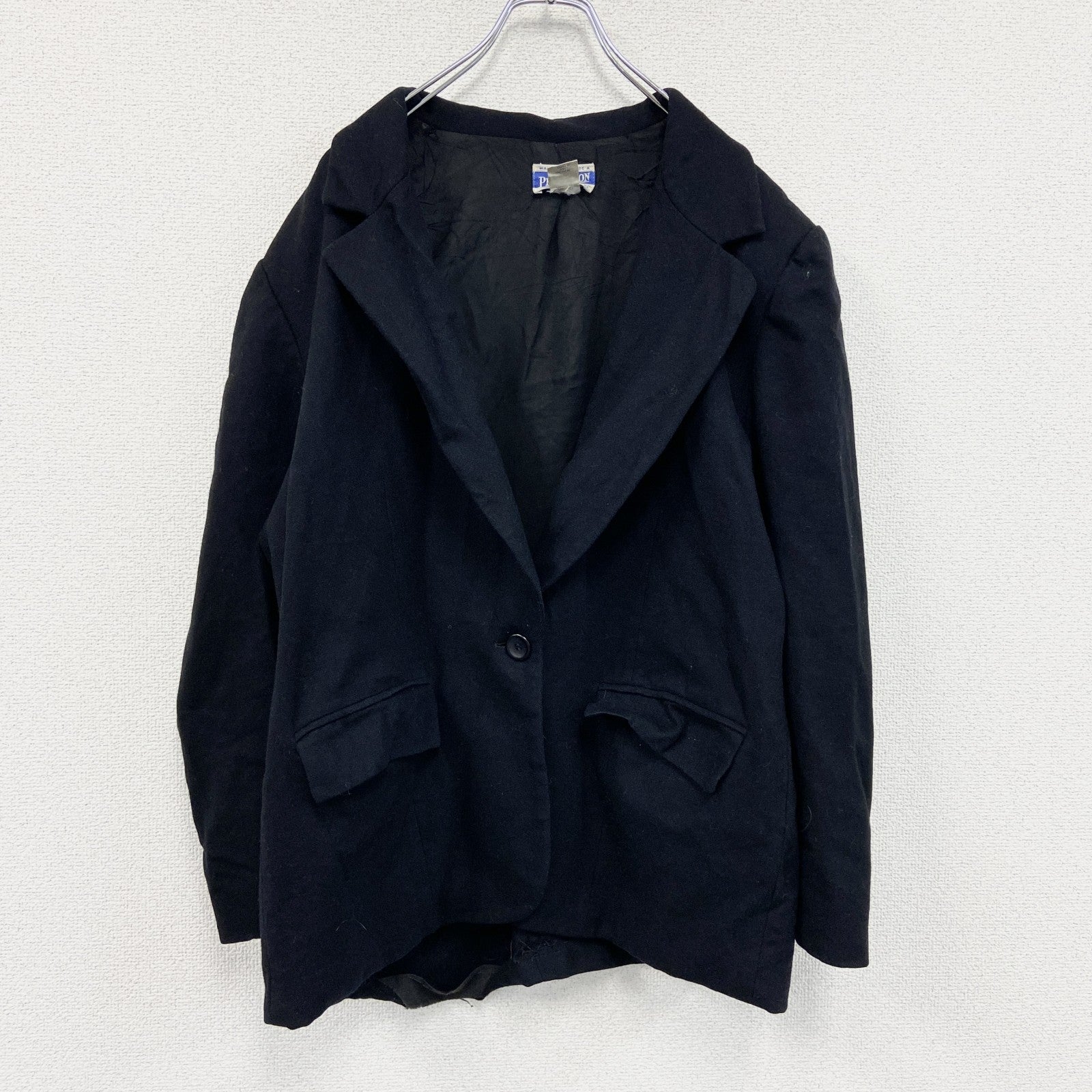 90s　PENDELTON　ペンドルトン　ウールテーラードジャケット　1B　ヴィンテージ　黒　ブラック　14サイズ　古着