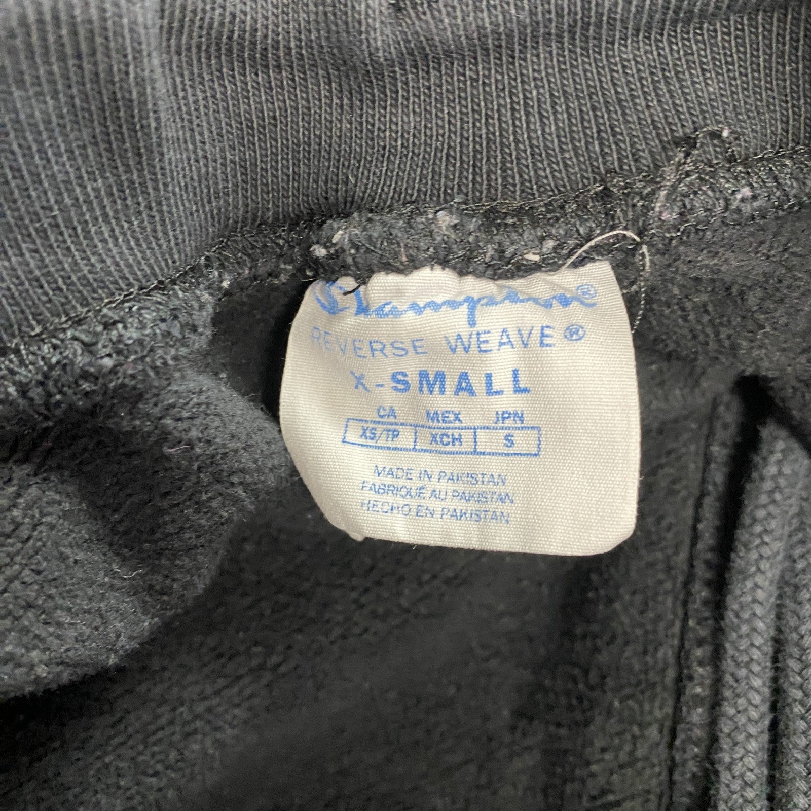 Champion　チャンピオン　リバースウィーブ　スウェットパンツ　刺繍ロゴ　ヘビーウエイト　現行　黒　ブラック　XSサイズ　古着