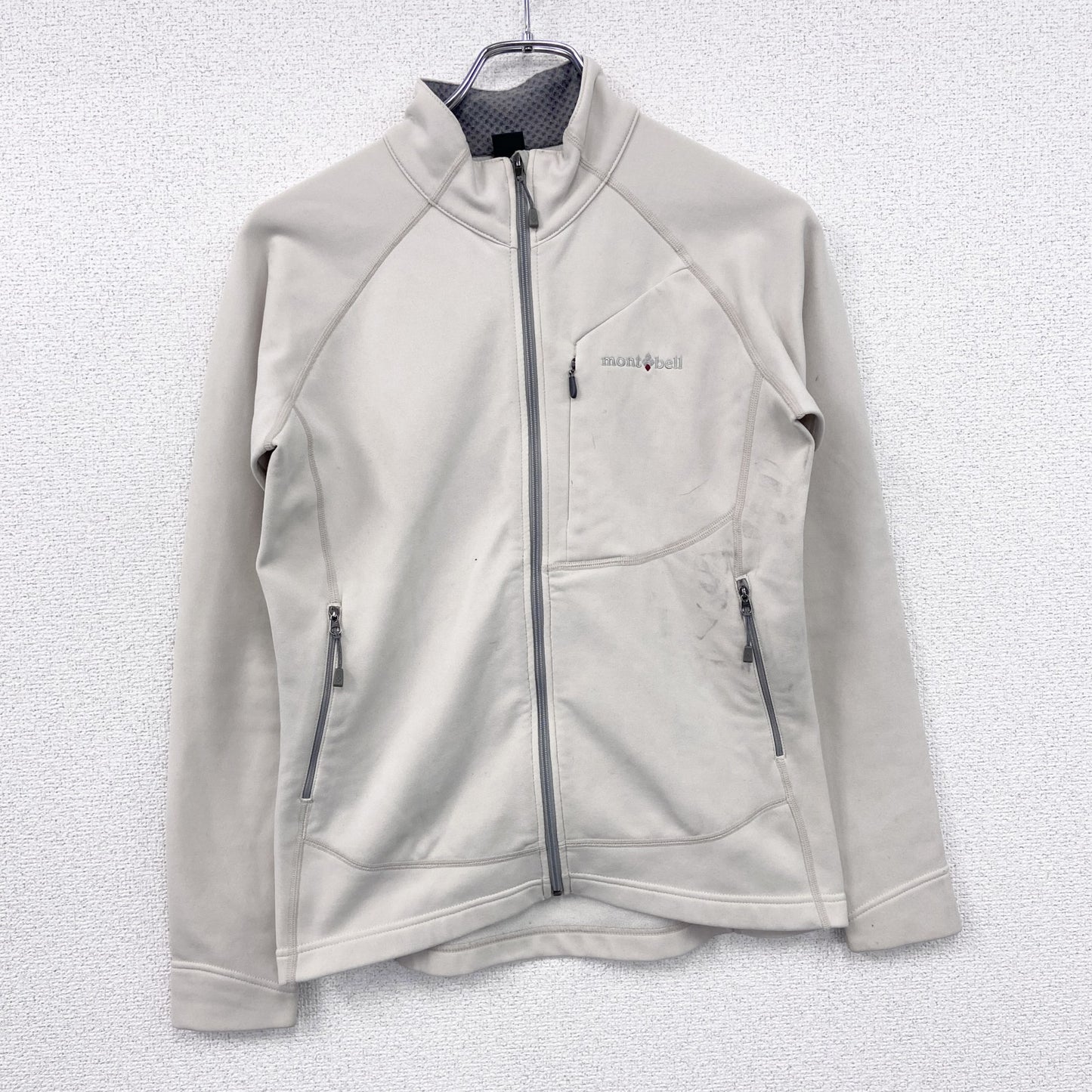 mont-bell　モンベル　CLIMAPLUS　フリースジャケット/ボアジャケット　ロゴ刺繡　クリーム　Mサイズ