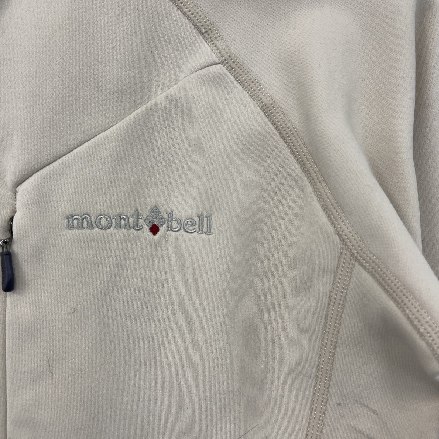 mont-bell　モンベル　CLIMAPLUS　フリースジャケット/ボアジャケット　ロゴ刺繡　クリーム　Mサイズ
