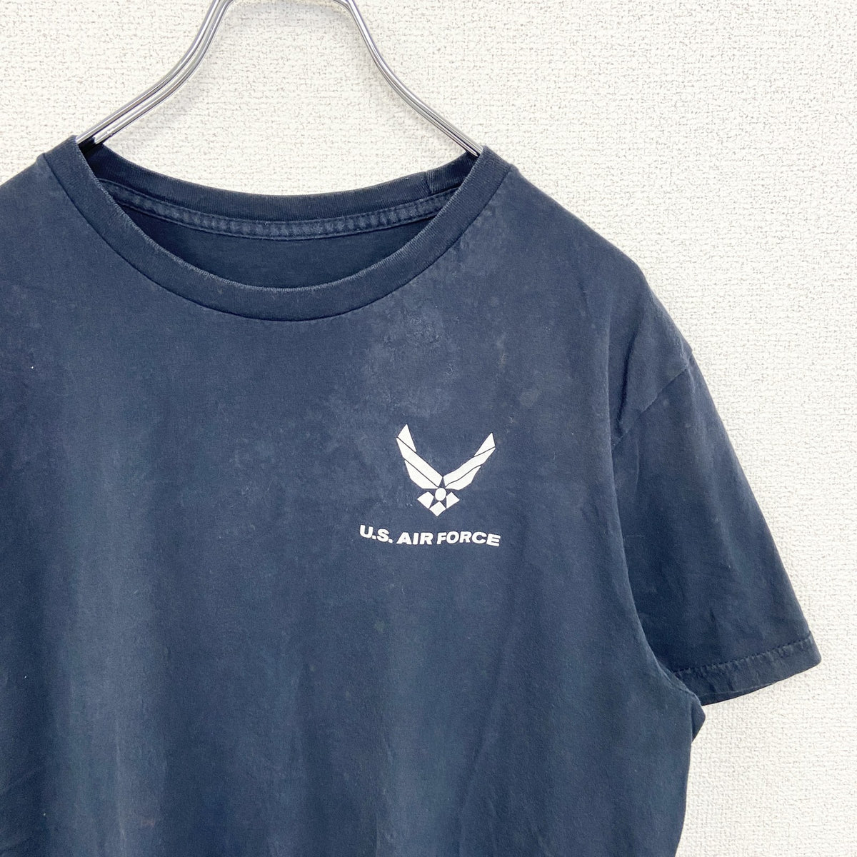 U.S.AIR FORCE ユーエスエアフォース　半袖プリントＴシャツ　アメリカ空軍　黒　ブラック　クルーネック　古着