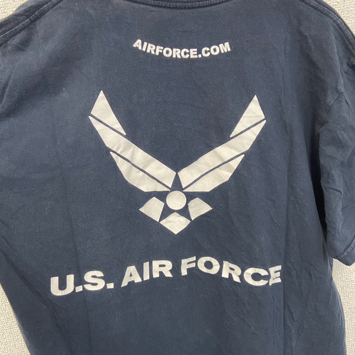 U.S.AIR FORCE ユーエスエアフォース　半袖プリントＴシャツ　アメリカ空軍　黒　ブラック　クルーネック　古着