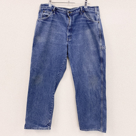 Dickies　ディッキーズ　デニムペインターパンツ　ジッパーフライ　インディゴ　W38