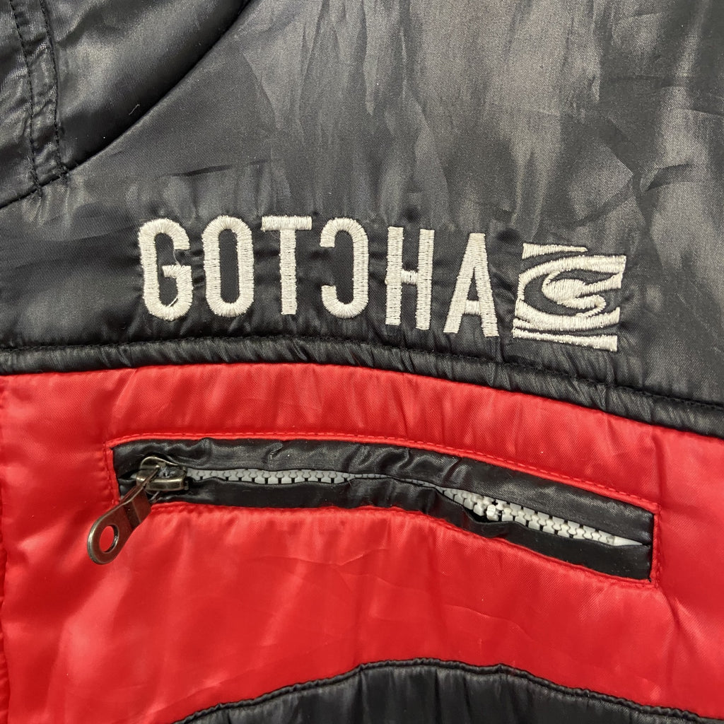 GOTCHA　ガッチャ　中綿ジャケット　ヘッドジップフーディー　黒　ブラック　XLサイズ　古着