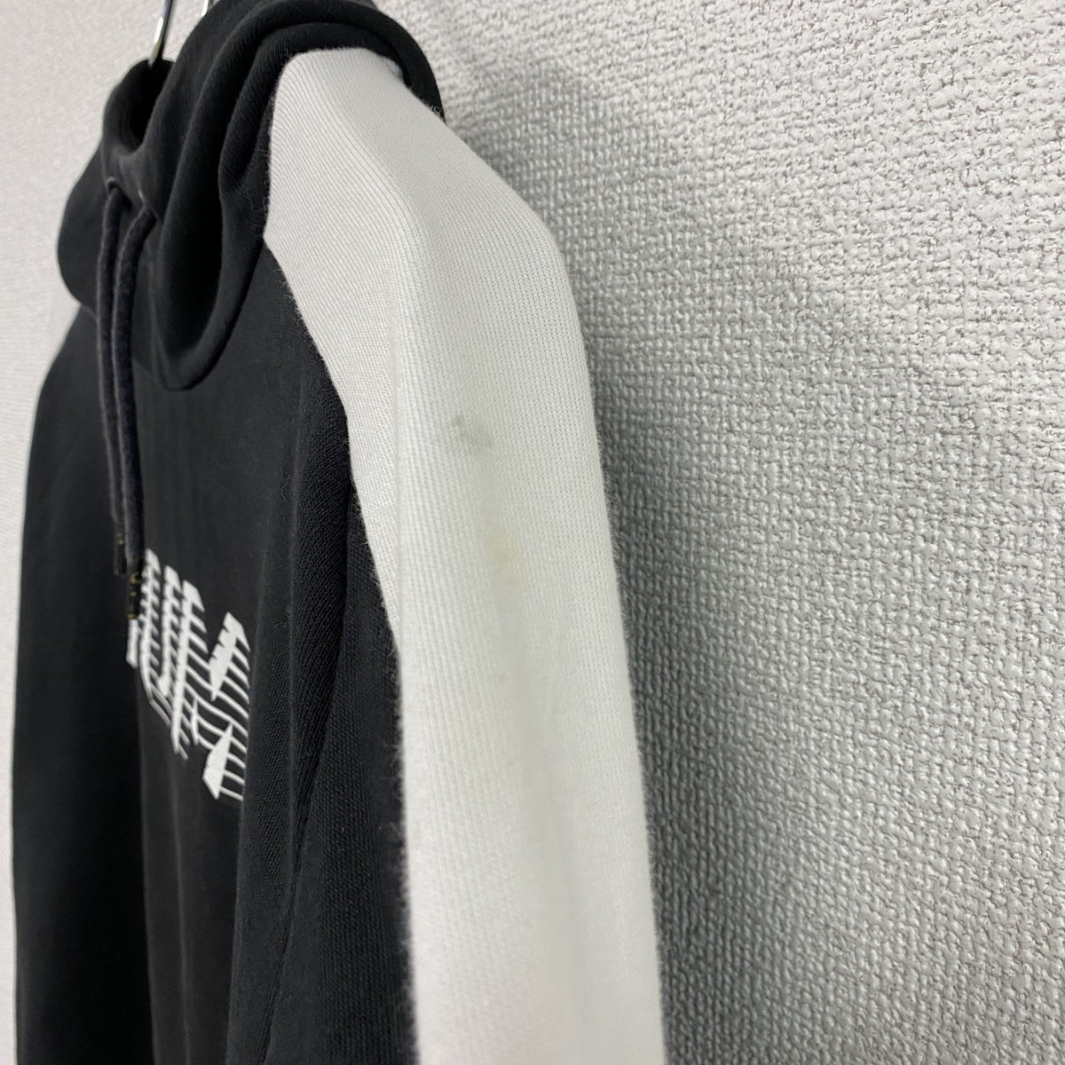 PUMA　プーマ　スウェットパーカー/フーディー　ハイネック　3Dプリント　デカロゴ　スポーツ　黒　ブラック　Mサイズ　古着