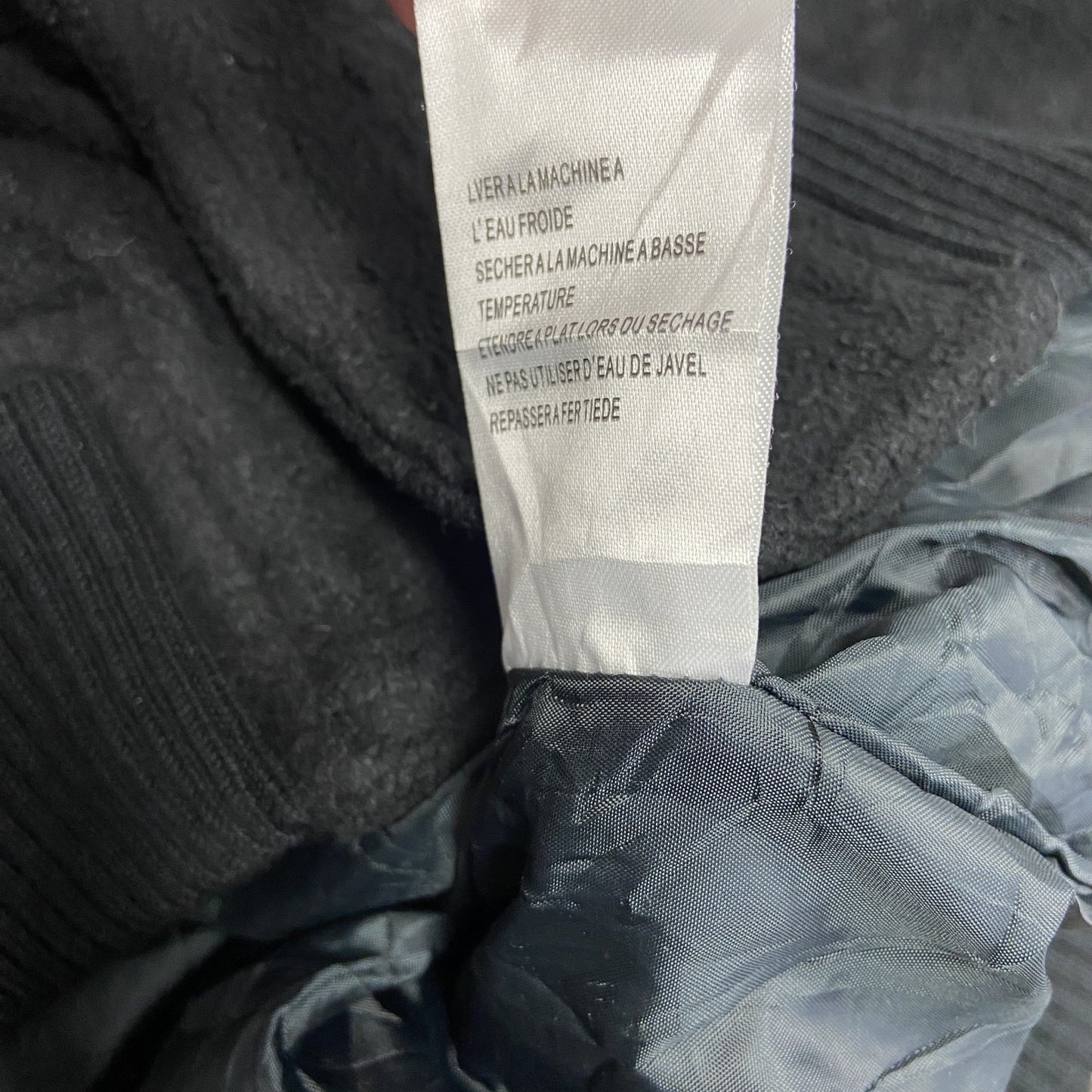 90s～　PAGE&TUTTLE　フリースボタンスタジャン　レザー切り替え　ヴィンテージ　黒　ブラック　Sサイズ