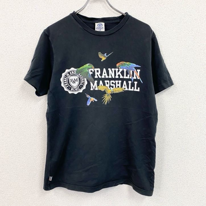 FRANCLIN MARSHALL LAB　半袖アニマルTシャツ　鳥　黒　ブラック　Lサイズ　古着