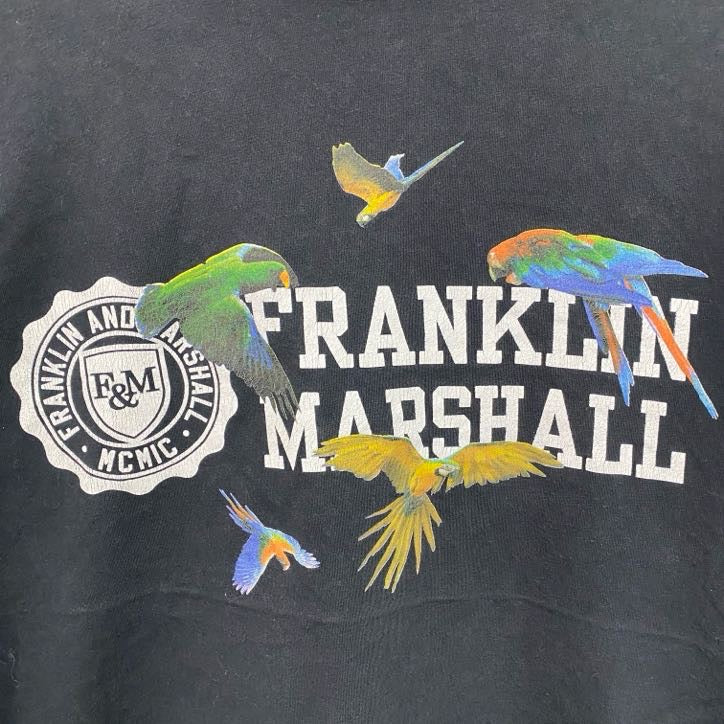 FRANCLIN MARSHALL LAB　半袖アニマルTシャツ　鳥　黒　ブラック　Lサイズ　古着