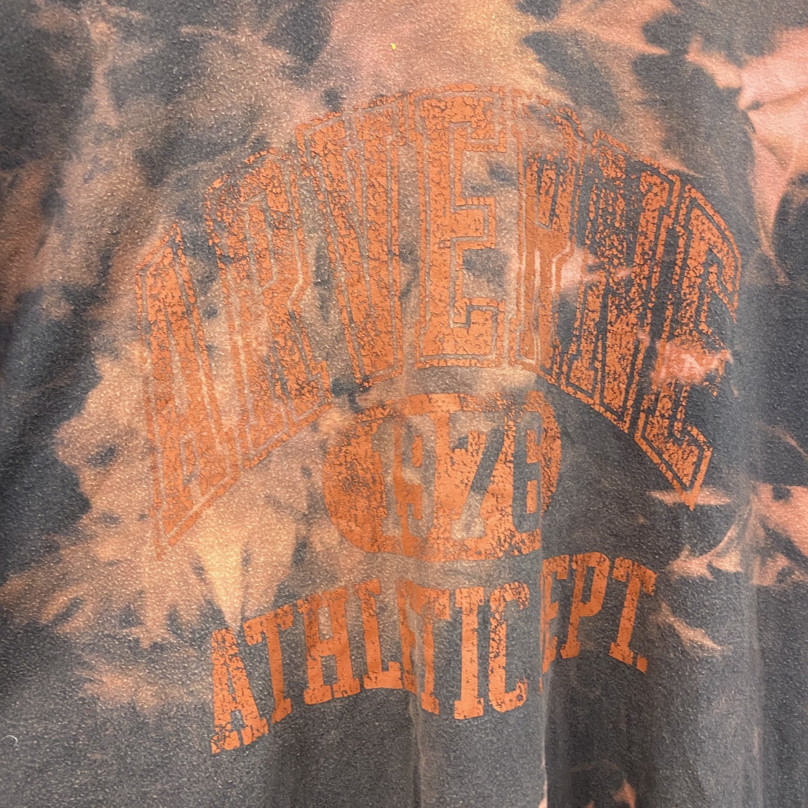 T・A・L　半袖プリントTシャツ　タイダイ柄　黒　ブラック　オレンジ　5Lサイズ　