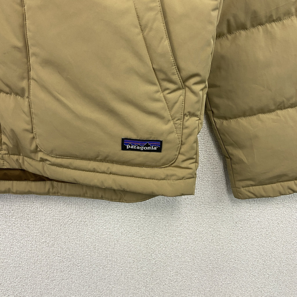 Patagonia　パタゴニア　ダウンジャケット　ダウン75％　バイカラー　茶色　ブラウン　ベージュ　Mサイズ　古着