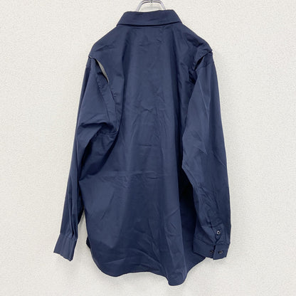 Carhartt　カーハート　長袖ワークシャツ　ボタンダウンシャツ　ダブルポケット　紺　ネイビー　Lサイズ