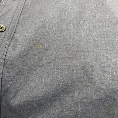 Carhartt　カーハート　長袖ワークシャツ　ボタンダウンシャツ　ダブルポケット　紺　ネイビー　Lサイズ