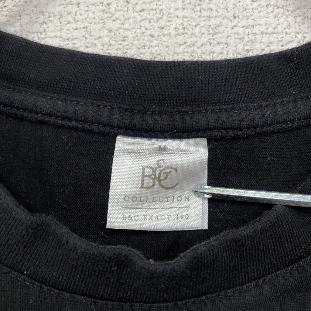 B&C　半袖プリントTシャツ　両面プリント　ROOF ROCKER　ハンマー　アーチプリント　デカロゴ　黒　ブラック　Mサイズ　古着