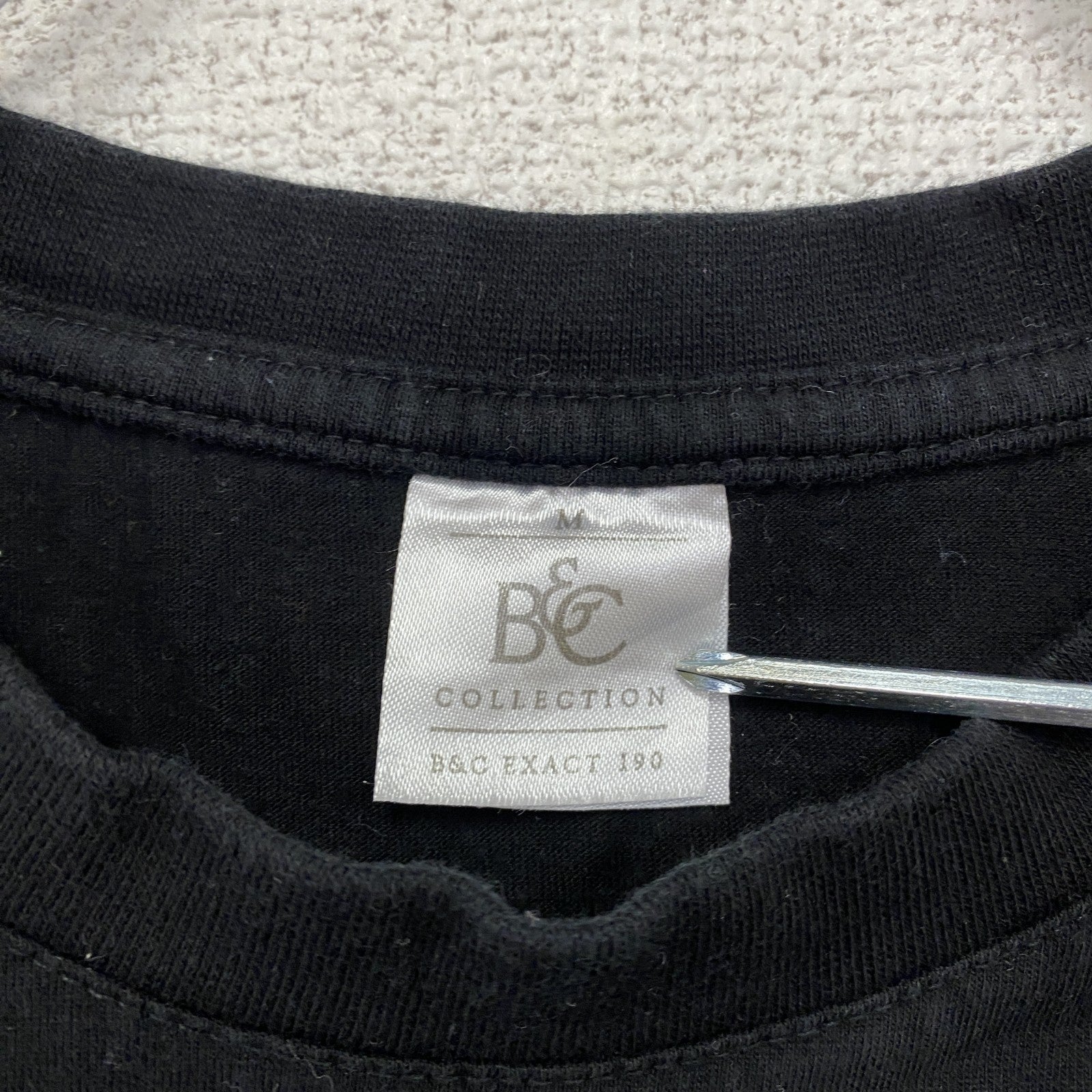B&C　半袖プリントTシャツ　両面プリント　ROOF ROCKER　ハンマー　アーチプリント　デカロゴ　黒　ブラック　Mサイズ　古着