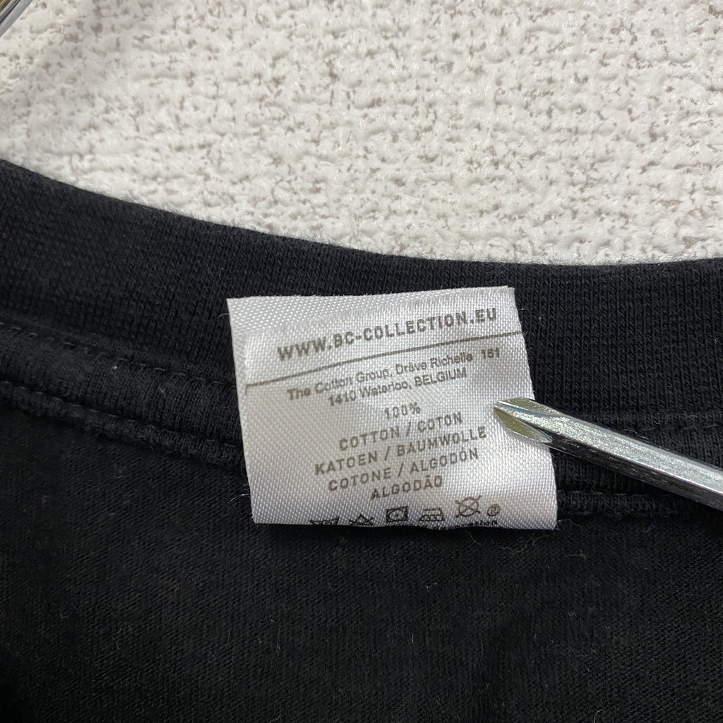 B&C　半袖プリントTシャツ　両面プリント　ROOF ROCKER　ハンマー　アーチプリント　デカロゴ　黒　ブラック　Mサイズ　古着