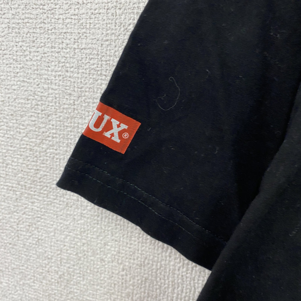 B&C　半袖プリントTシャツ　両面プリント　ROOF ROCKER　ハンマー　アーチプリント　デカロゴ　黒　ブラック　Mサイズ　古着