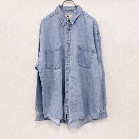 90s　Levi’s リーバイス　長袖デニムシャツ　ヴィンテージ　インディゴ　XLサイズ