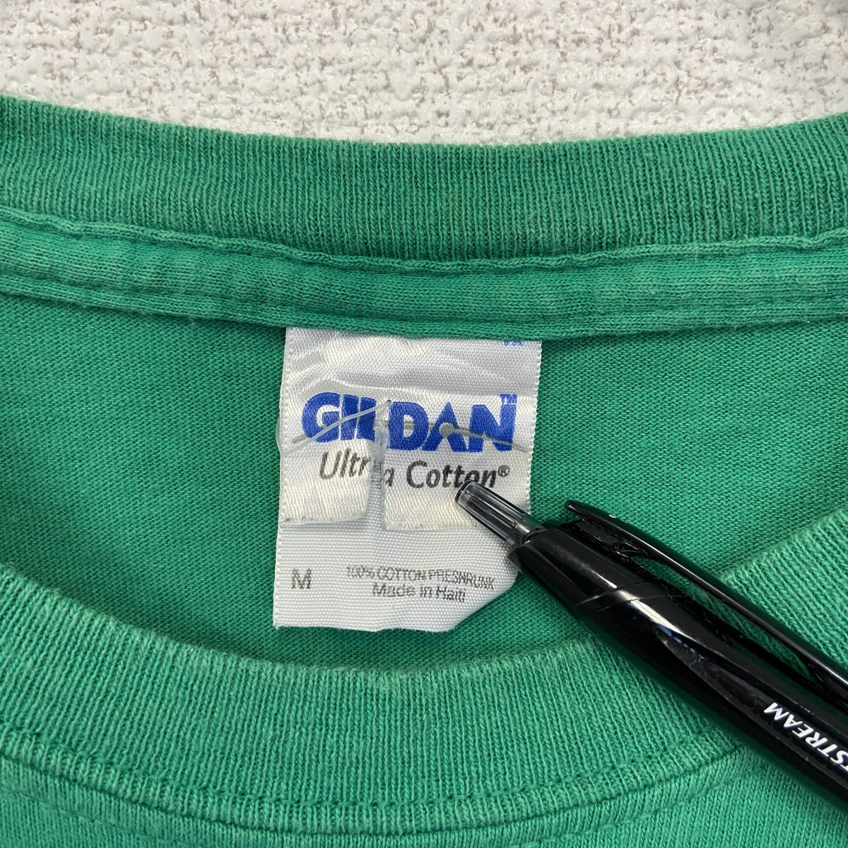 GILDAN ギルダン　半袖プリントTシャツ　OBAMA オバマ　元アメリカ大統領　緑　グリーン　Mサイズ カットソー メンズ 古着