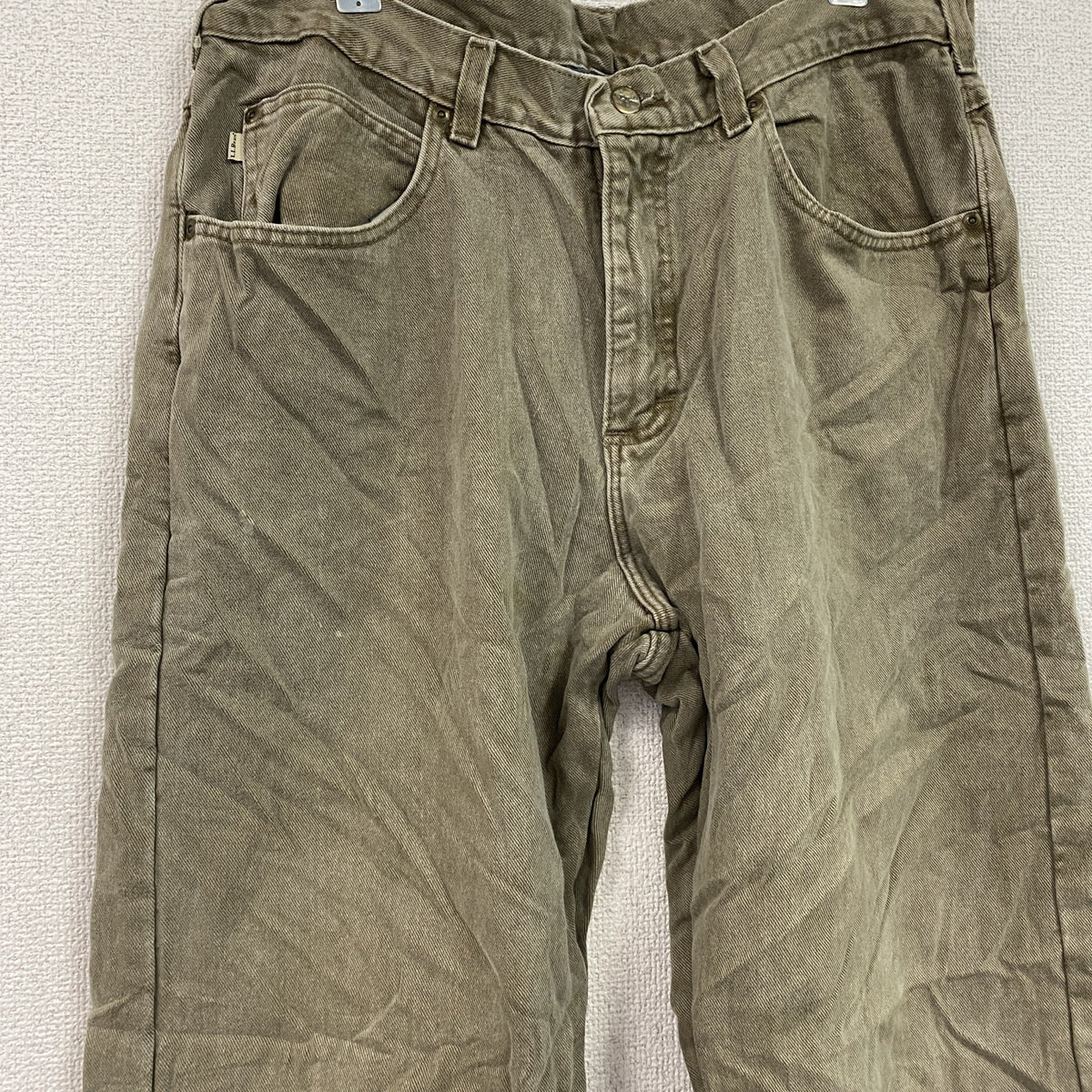 ～00s　L.L.Bean　エルエルビーン　デニムパンツ/ジーンズ　ジップフライ　革パッチ　ネル生地ライナー　茶色　ブラウン　W37サイズ　古着