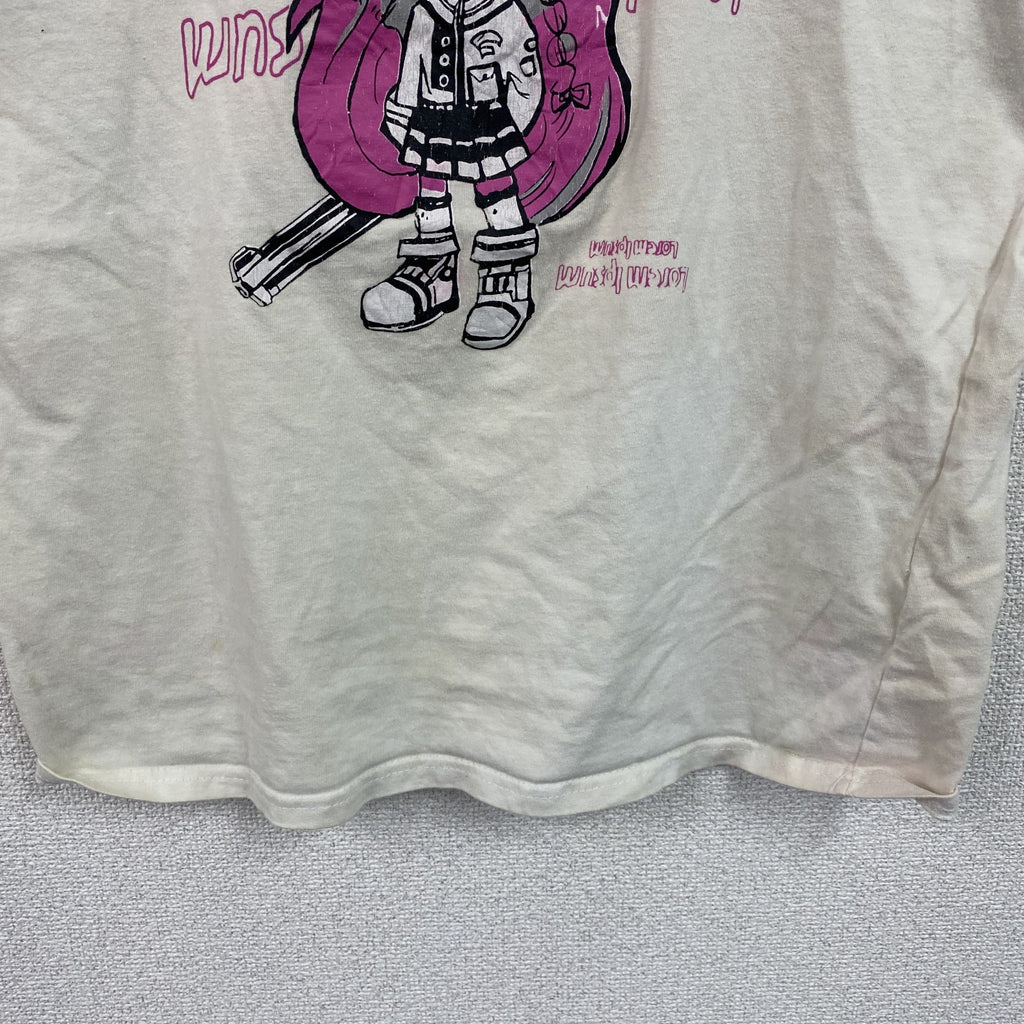 半袖プリントTシャツ　キャラクターT　サブカルチャー　白　ホワイト　古着